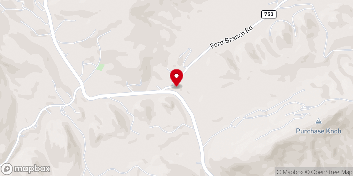 Map showing location of Purchase Ridge Community Church