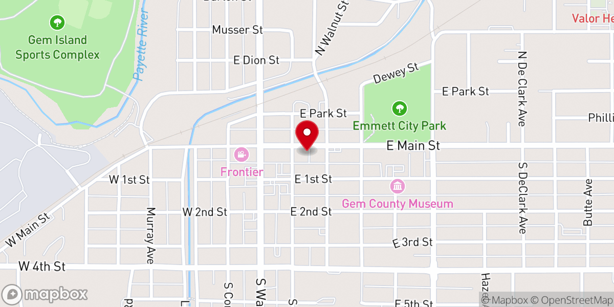 Map showing location of WICAP - Gem County