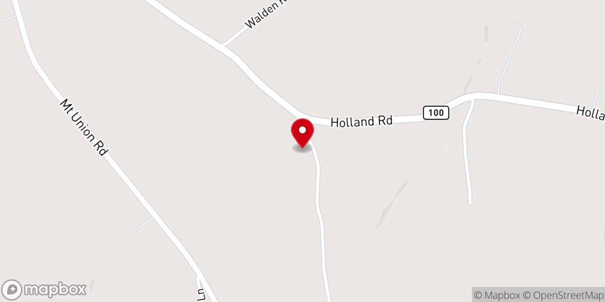 Map showing location of Pleasant Field Church