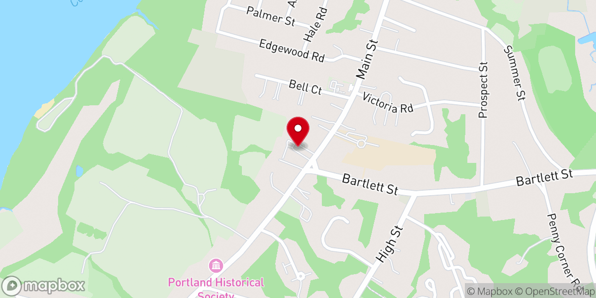 Map showing location of First Congregational Church
