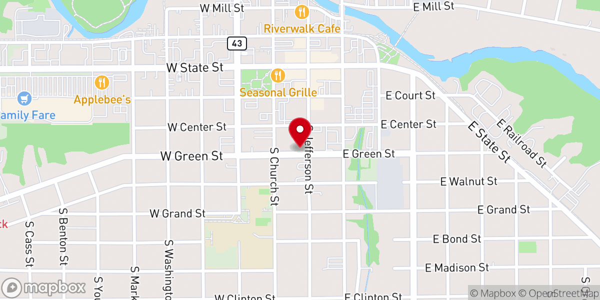 Map showing location of Christ the King PCA