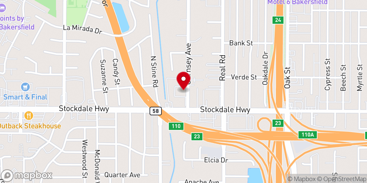 Map showing location of Stockdale Southern Baptist Church