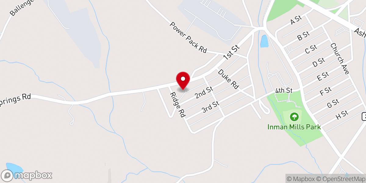 Map showing location of Church of God of Prophecy