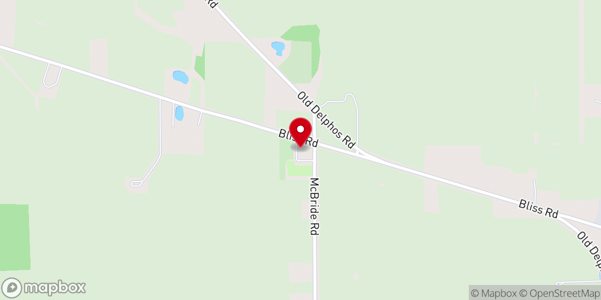 Map showing location of Pike Mennonite Church