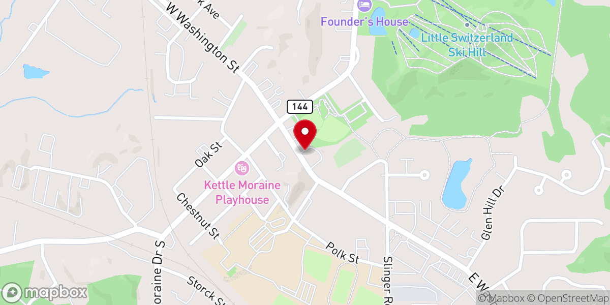 Map showing location of St. Peter Catholic Church