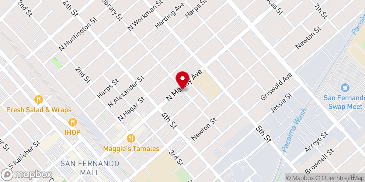 Map showing location of Mission Esperanza