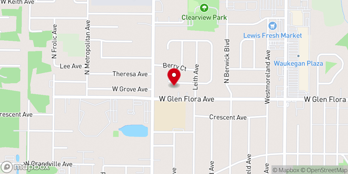 Map showing location of St James Evangelical Lutheran