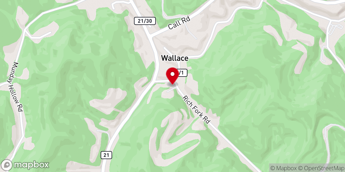 Map showing location of Sissonville Community Church