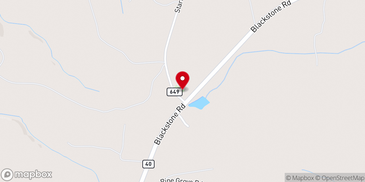 Map showing location of Star Light Baptist Church Graveyard