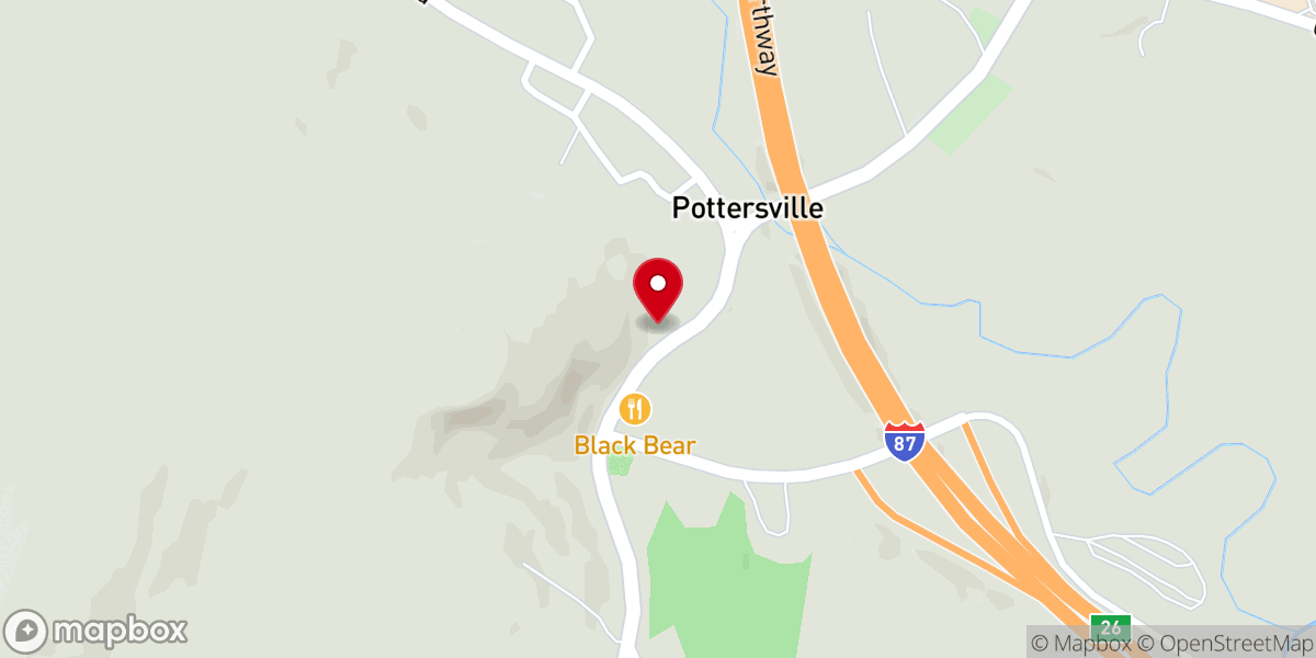 Map showing location of Pottersville United Methodist Church