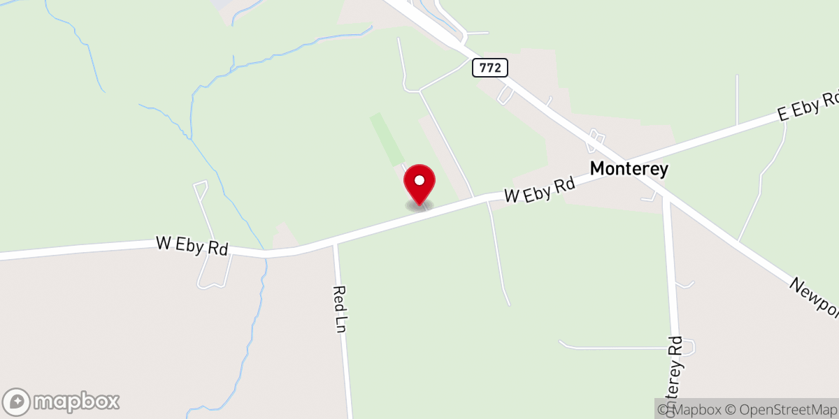 Map showing location of Monterey Chapel