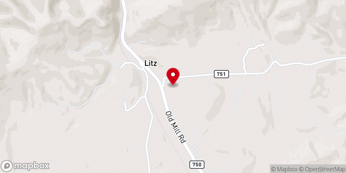 Map showing location of Seven Springs Presbyterian Church