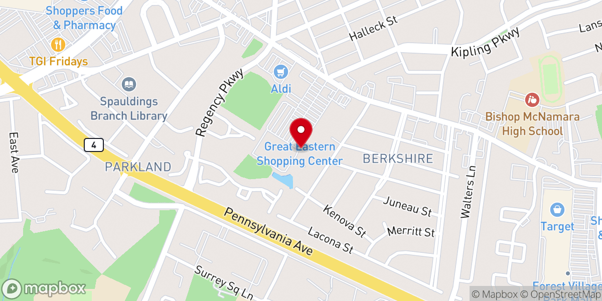 Map showing location of St. Paul Church