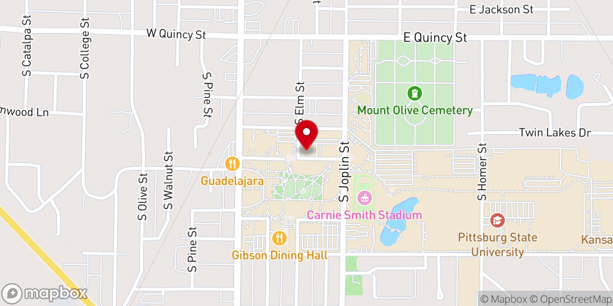Map showing location of The Newman Center