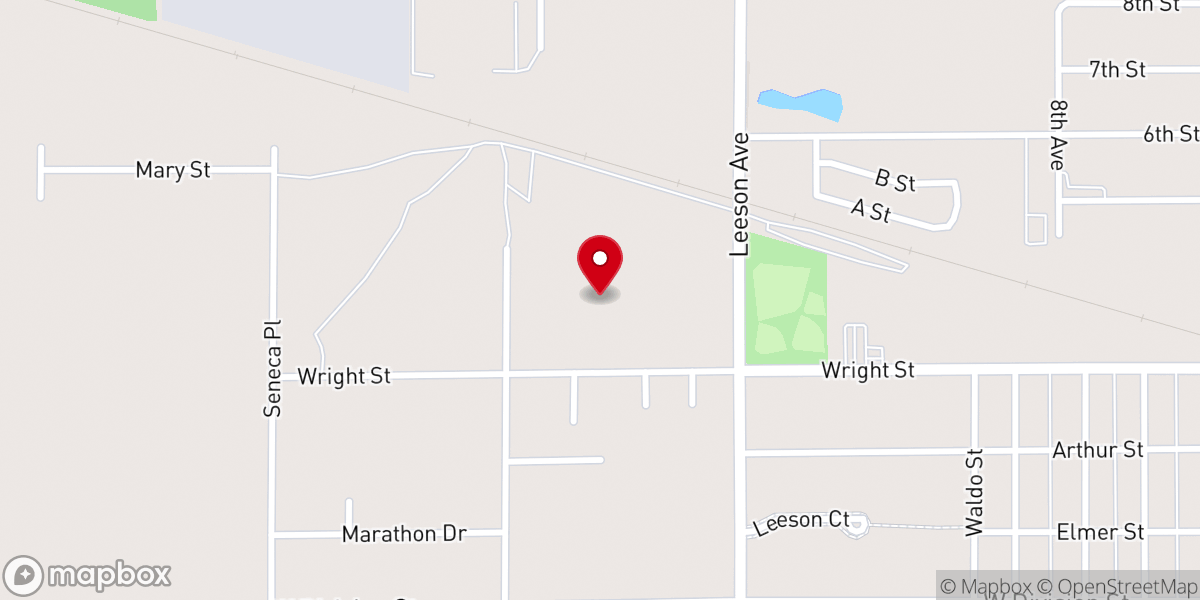 Map showing location of Cadillac Heritage Christian School
