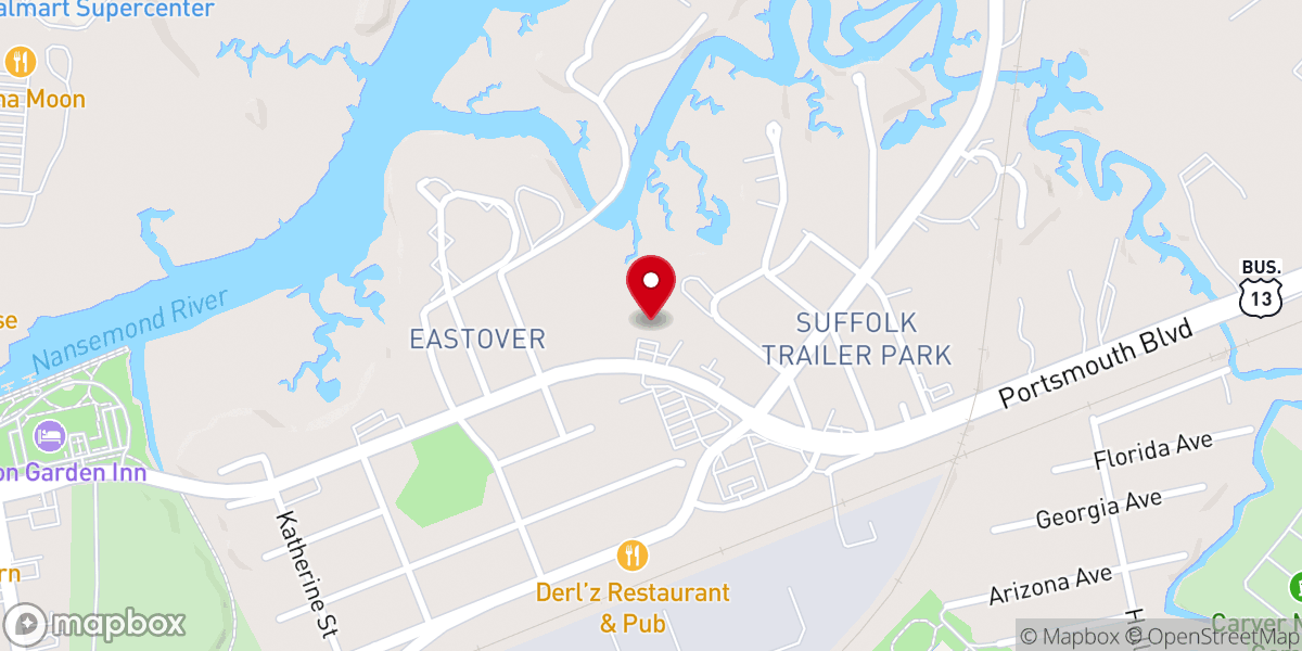 Map showing location of Hope City Church VA