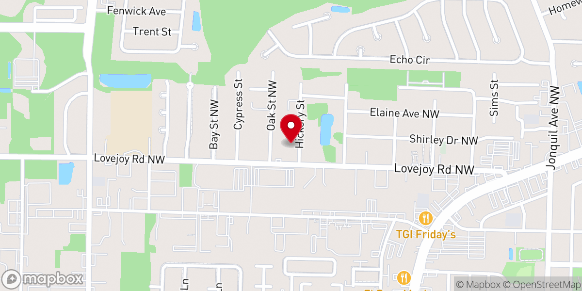Map showing location of House of Deliverance Church of God in Christ