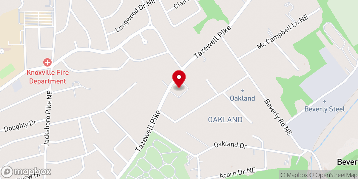 Map showing location of Northside Christian Church (Disciples of Christ)