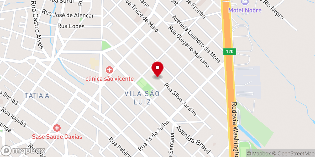 Map showing location of Igreja Evangélica Pentecostal Monte Gerezim