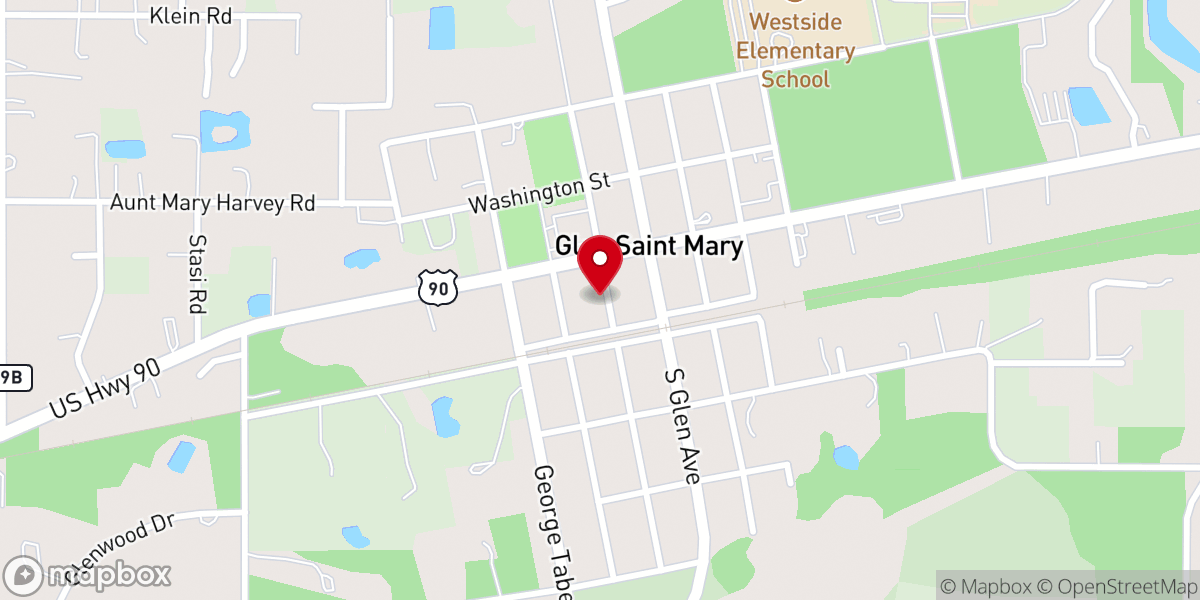 Map showing location of Glen Friendship Tabernacle Church