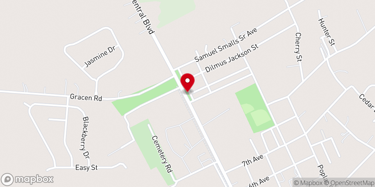 Map showing location of Pilgrim Missionary Baptist Association