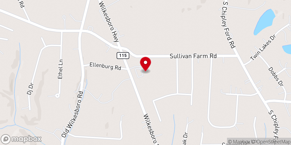 Map showing location of Christ Church - Statesville