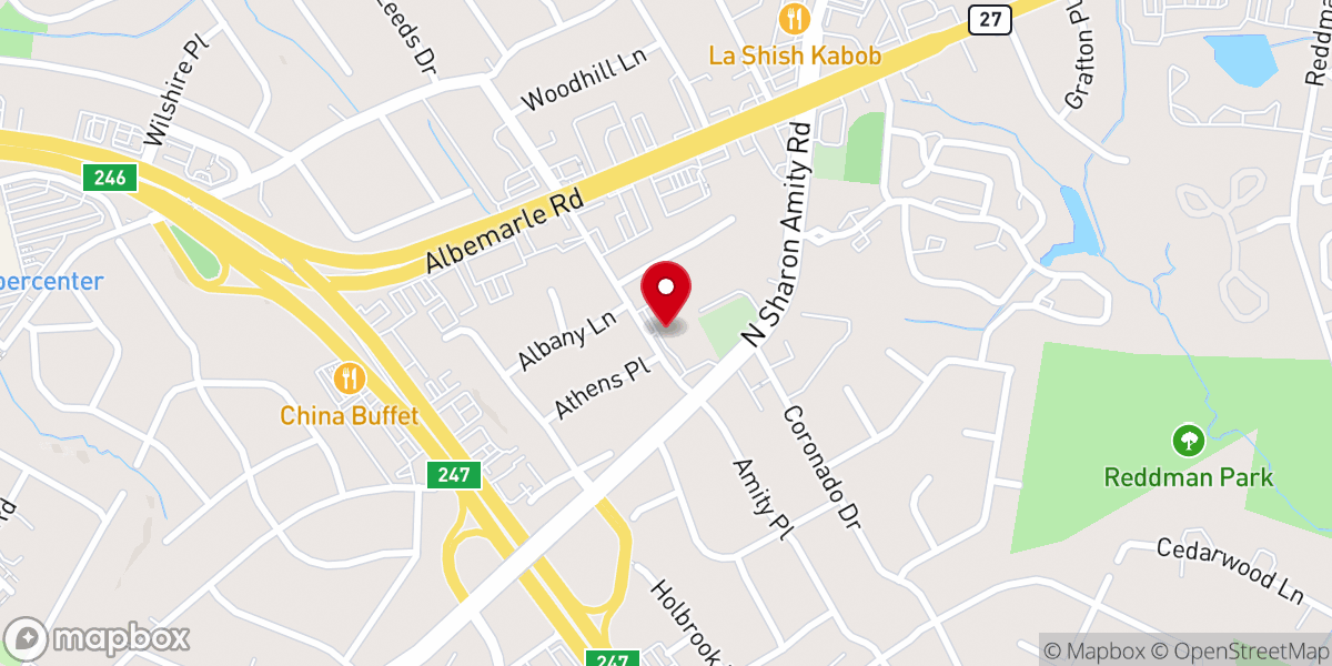 Map showing location of Charlotte 24-7