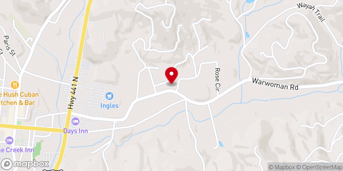 Map showing location of Apostolics of Rabun