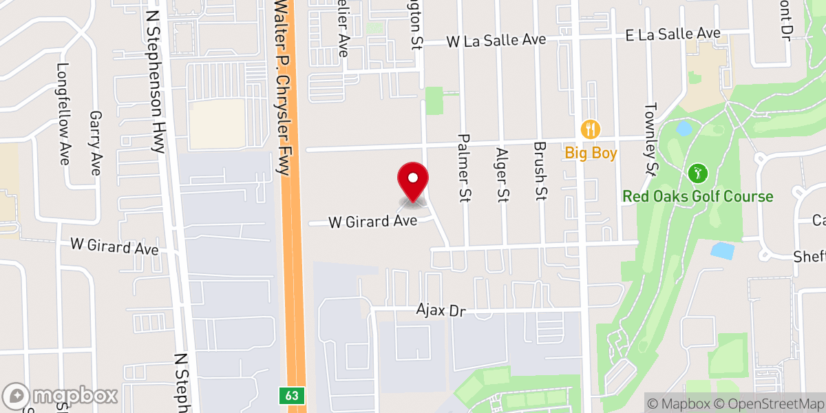Map showing location of Mt. Zion Lutheran Church