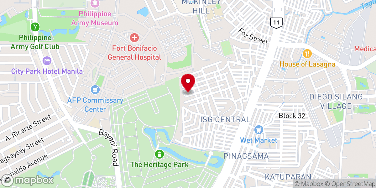 Map showing location of Taguig Lighthouse Christian Church SBC