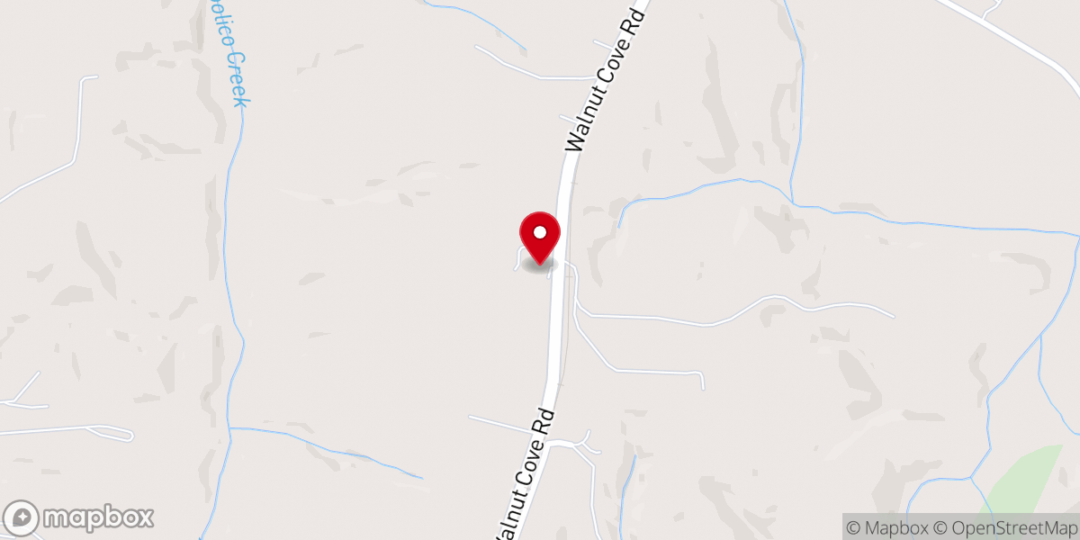 Map showing location of Salem Chapel Volunteer Fire Department