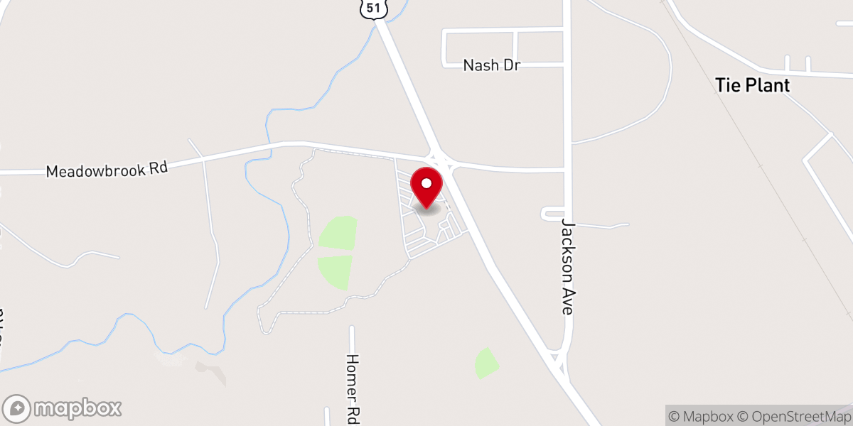 Map showing location of Emmanuel Baptist Church
