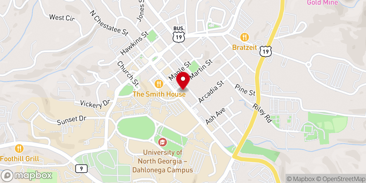 Map showing location of Baptist Collegiate Ministry