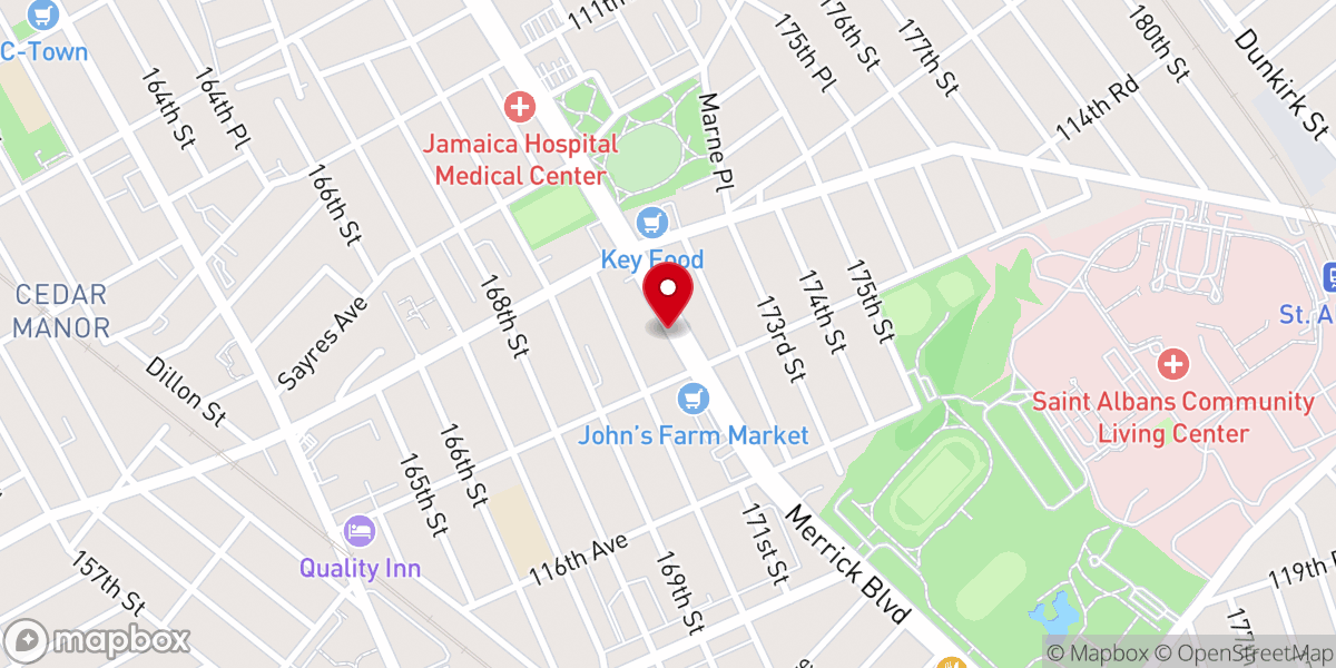 Map showing location of Jesus Bright Morning Star Church
