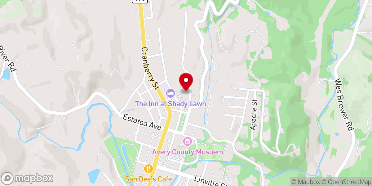 Map showing location of Newland Presbyterian Church Office