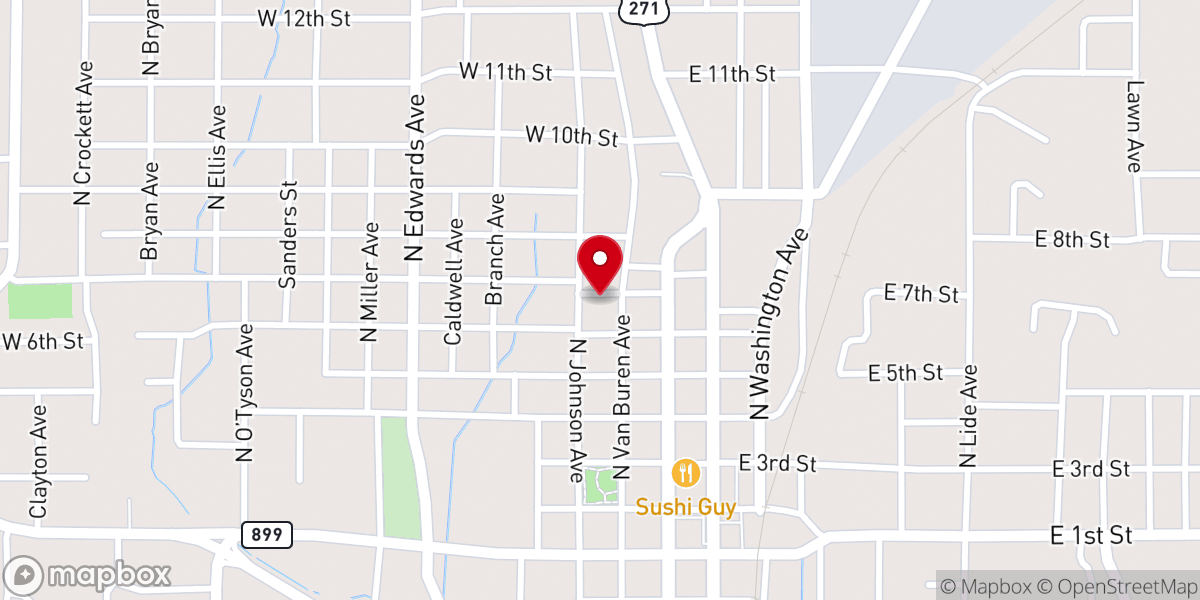 Map showing location of Christian Family Center Inc