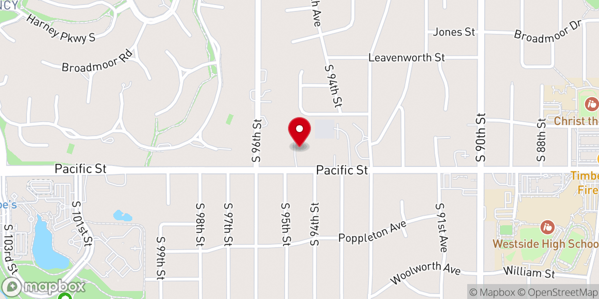 Map showing location of Sunset Hills Baptist Church