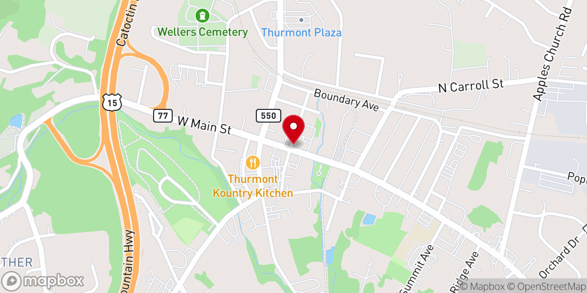 Map showing location of Trinity United Church-Christ
