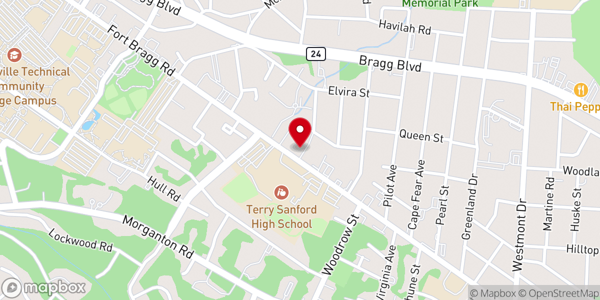 Map showing location of Crossview Alliance Church