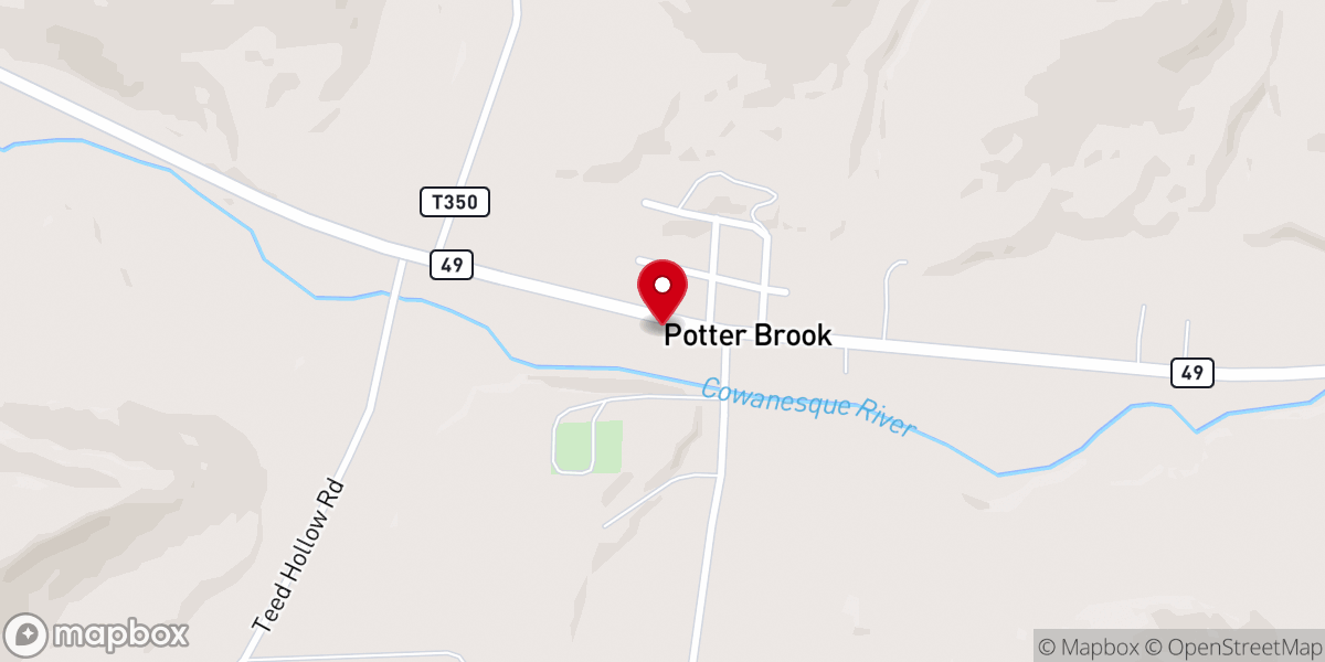 Map showing location of The People's Church of Potter Brook