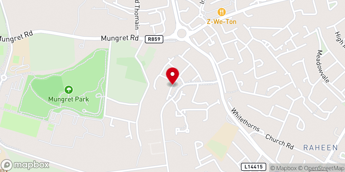 Map showing location of Abbey Way