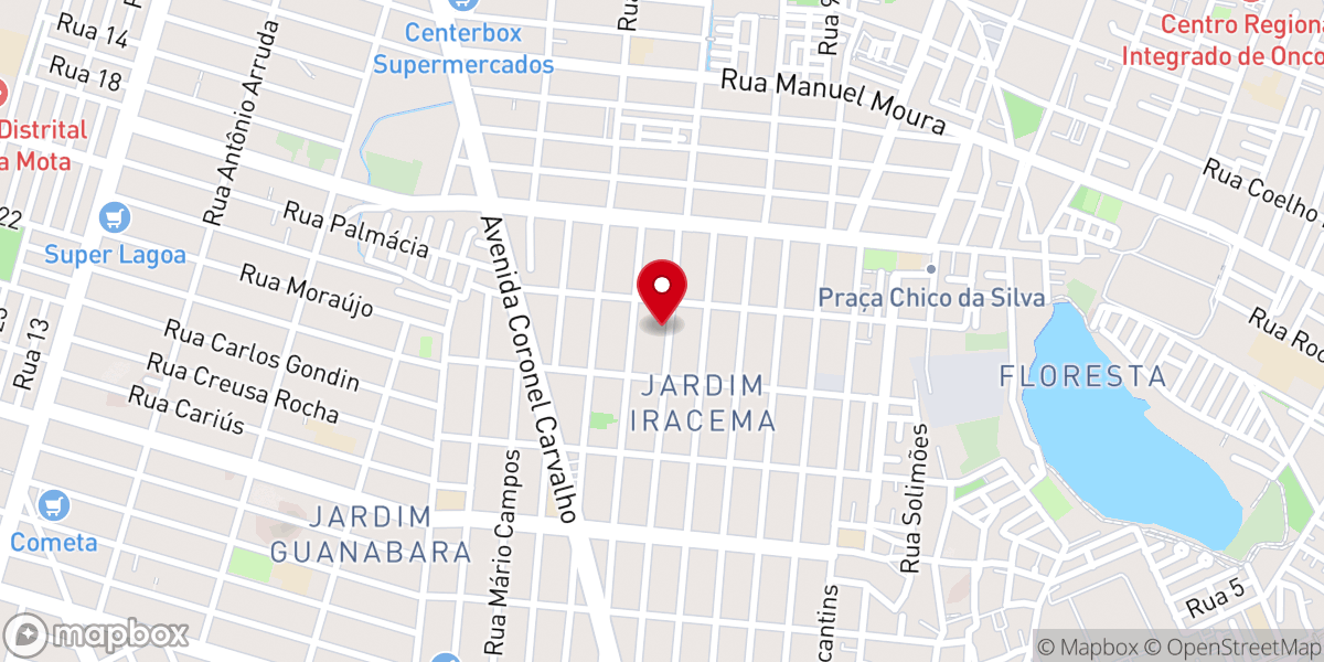 Map showing location of Igreja Batista Em Jardim Iracema