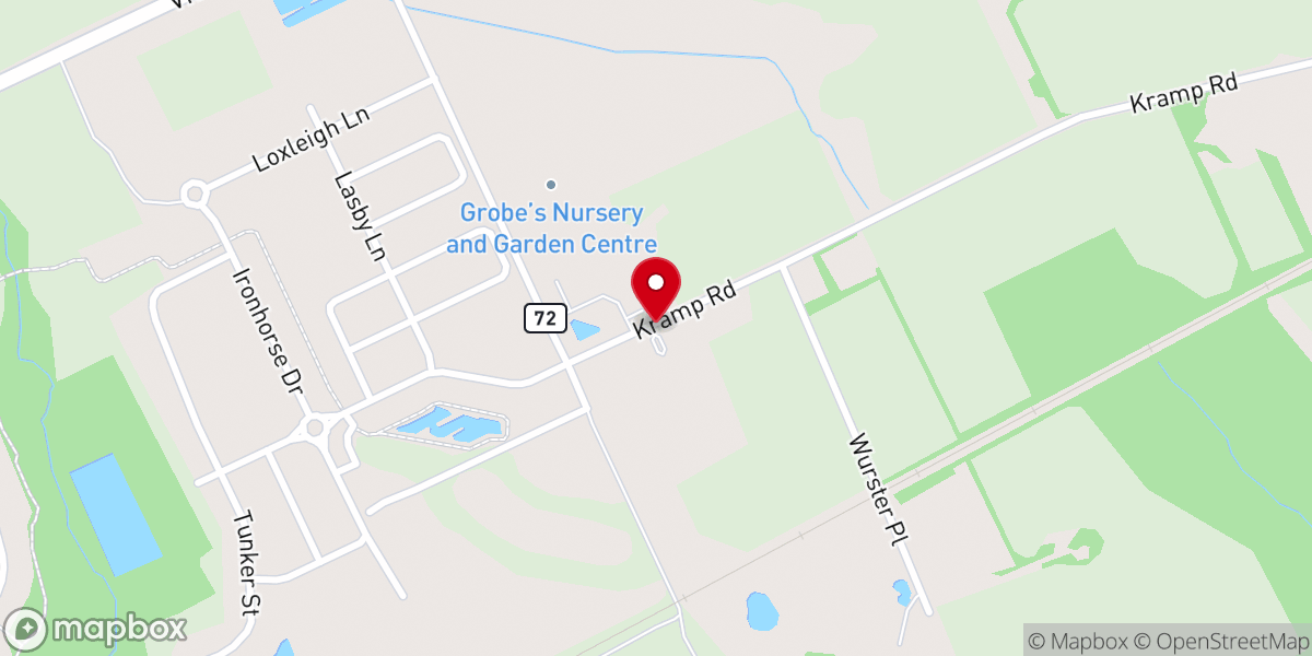 Map showing location of Praise Center
