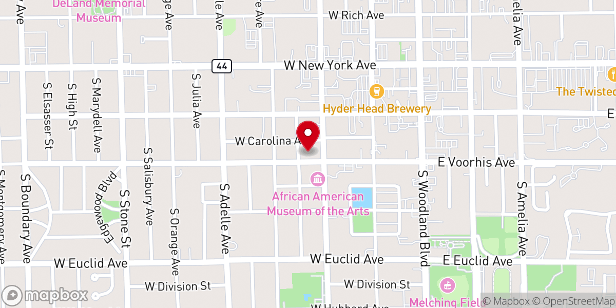 Map showing location of Greater Union First Baptist Church