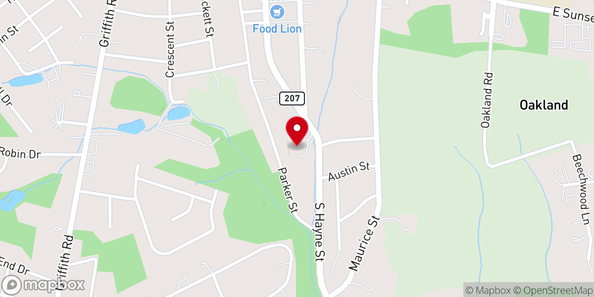 Map showing location of Sunset Park Baptist Church
