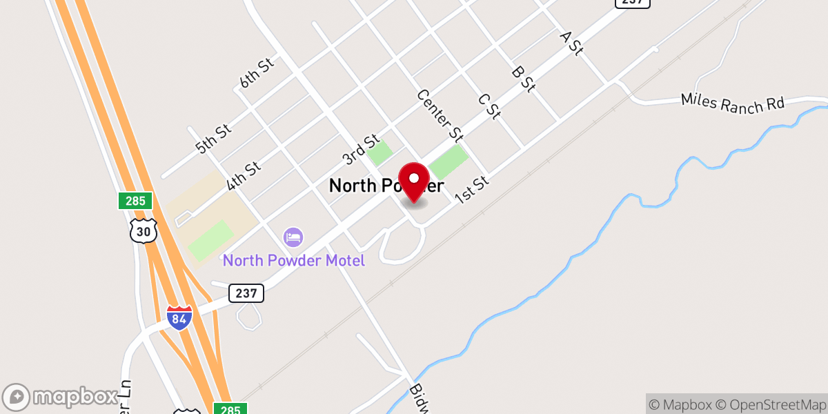 Map showing location of Cornerstone Baptist Church