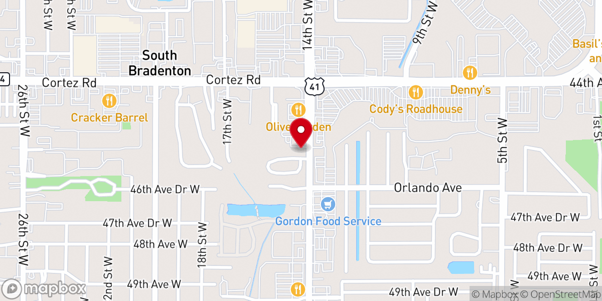 Map showing location of Calvary Church