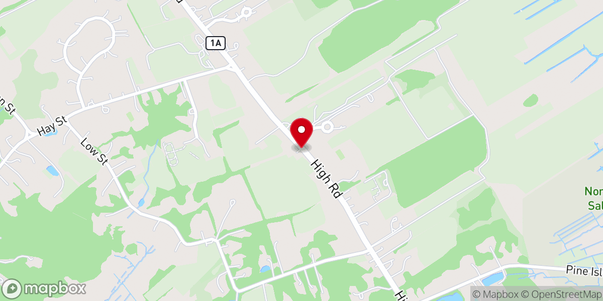 Map showing location of First Parish Church of Newbury