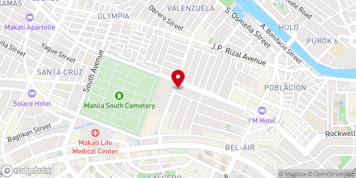 Map showing location of Saint Andrew the Apostle Parish Church - Bel-Air, Makati City (Archdiocese of Manila)