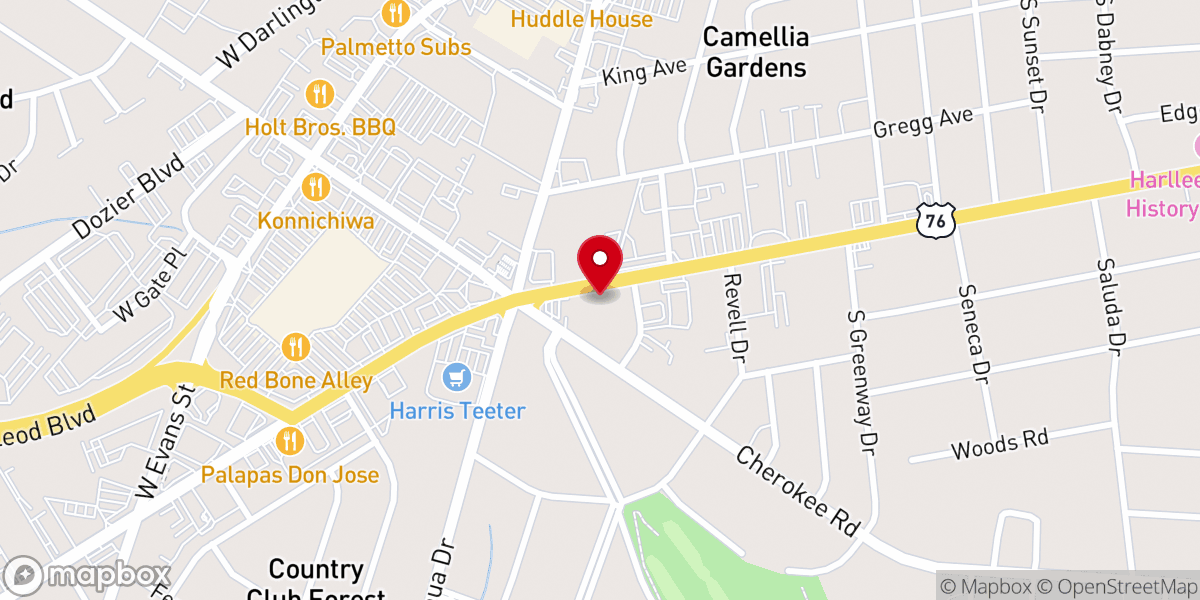 Map showing location of St. Catherine’s Episcopal Church